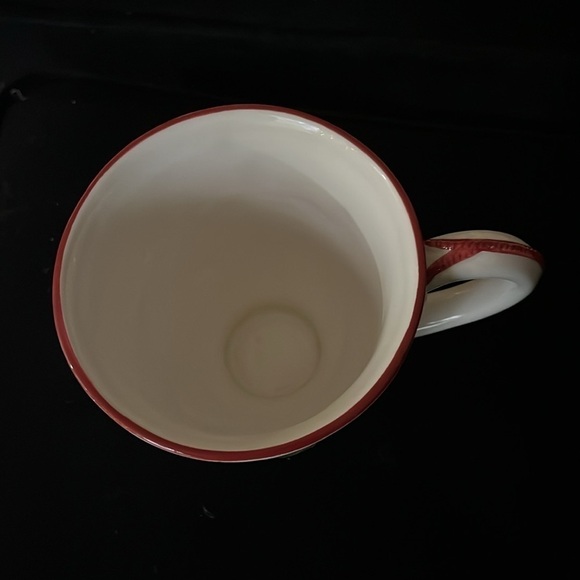2 Mugs Winter Holiday by FITZ & FLOYD Ceramic 16oz. Cups Holly Berry gifts - Picture 8 of 10